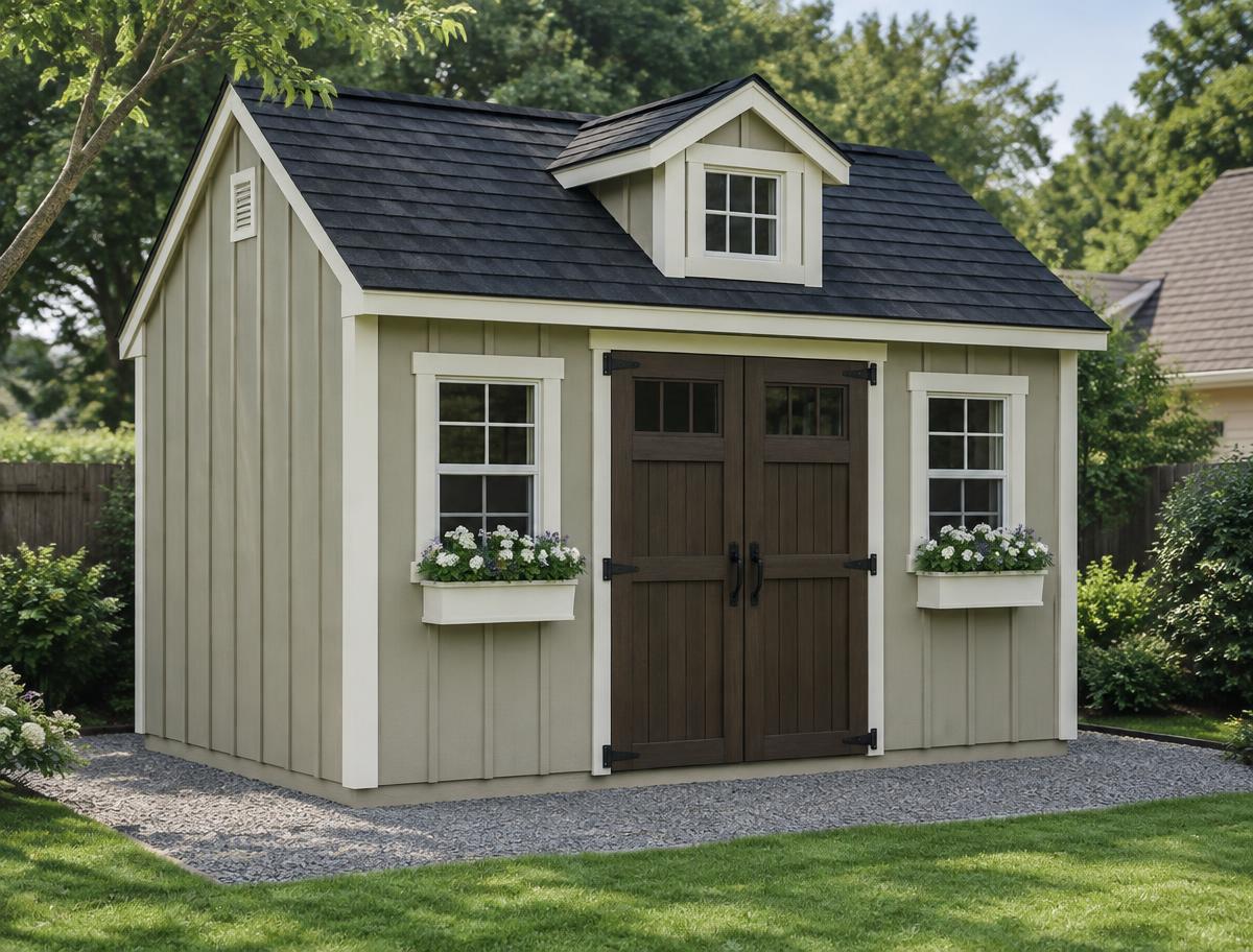 Illustrative board and batten shed concept